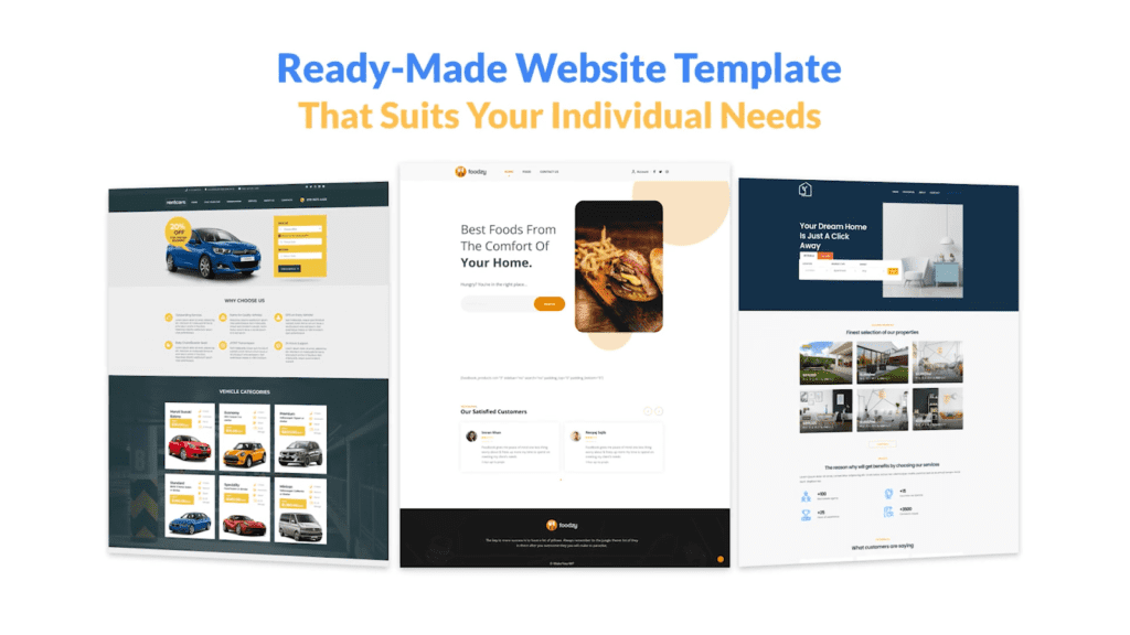 How to Create a website without coding- Readymade website Template from MakeYourWP